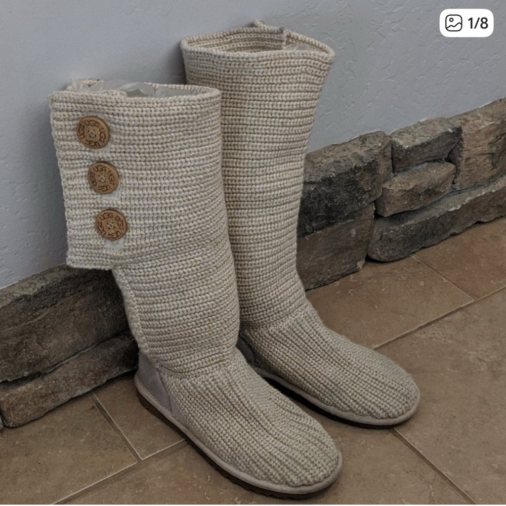 UGG Cream Knit Winter Boots
